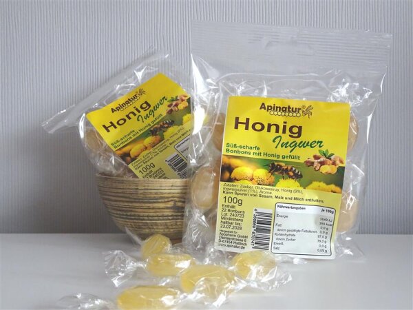 Honig-Ingwer-Bonbons